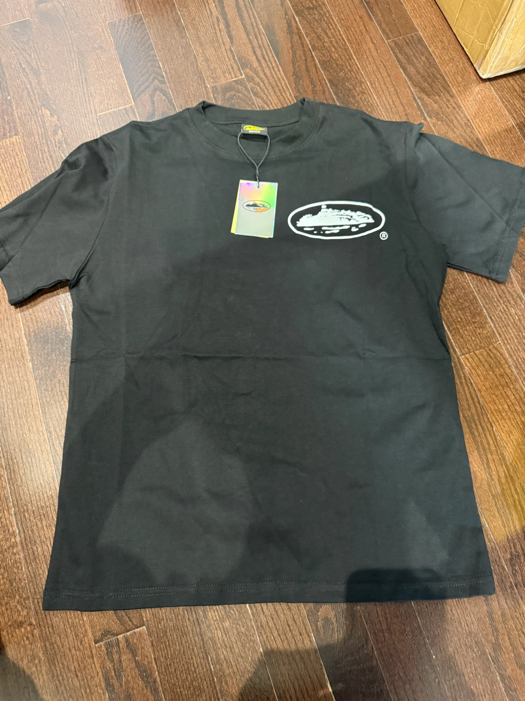 Black T-Shirt with Oval Graphic