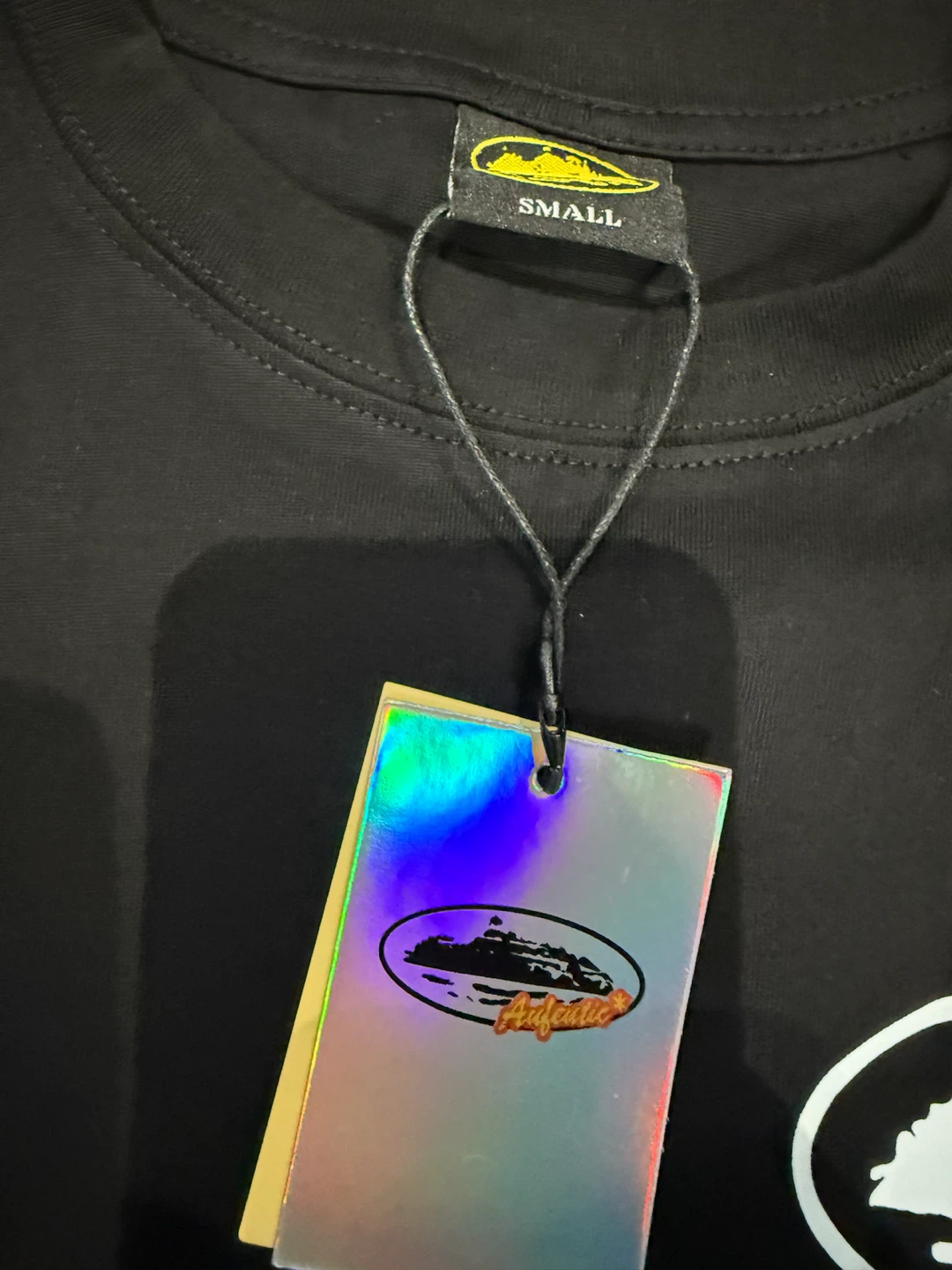 Black T-Shirt with Oval Graphic - photo 2