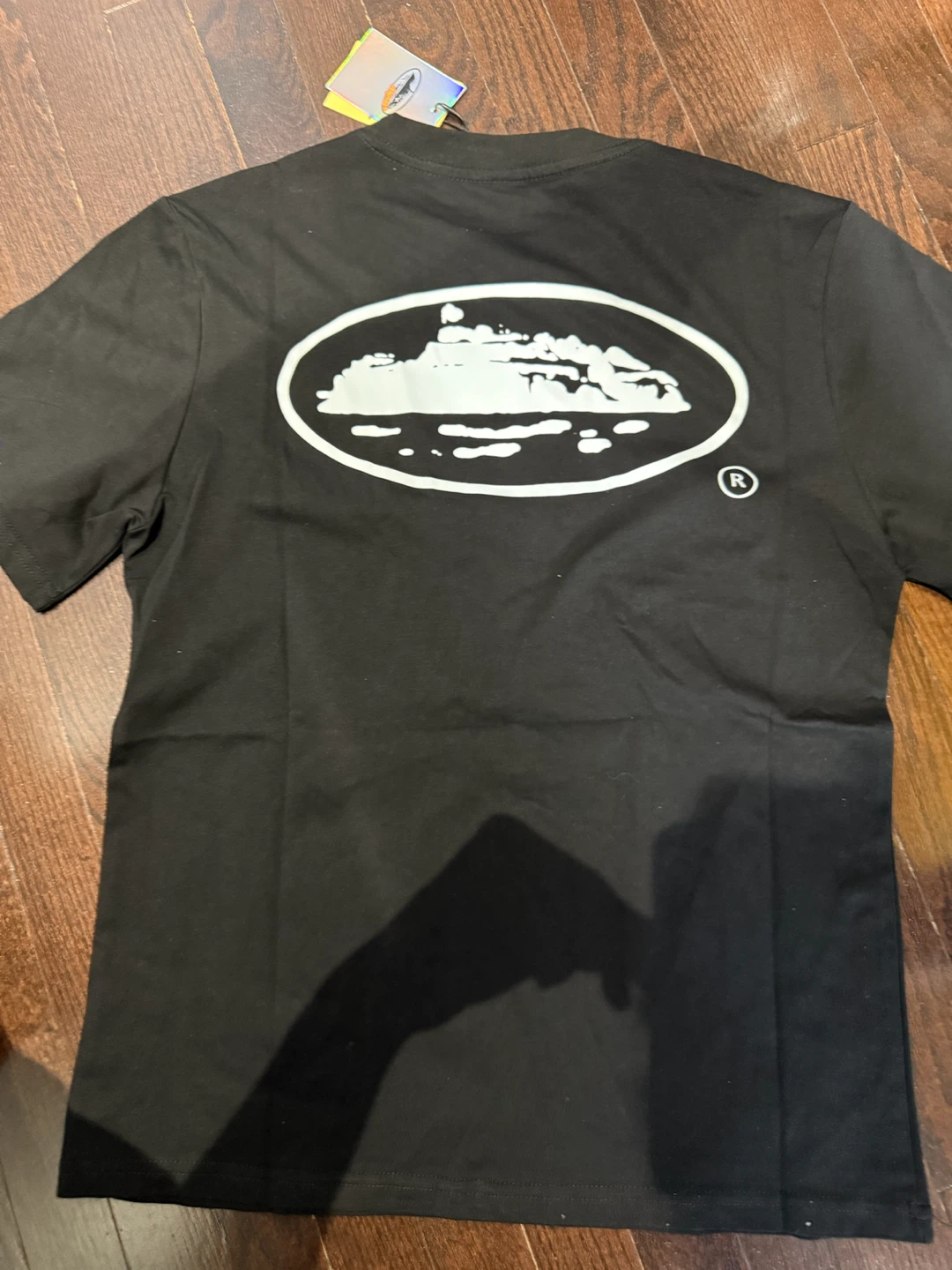 Black T-Shirt with Oval Graphic - photo 3