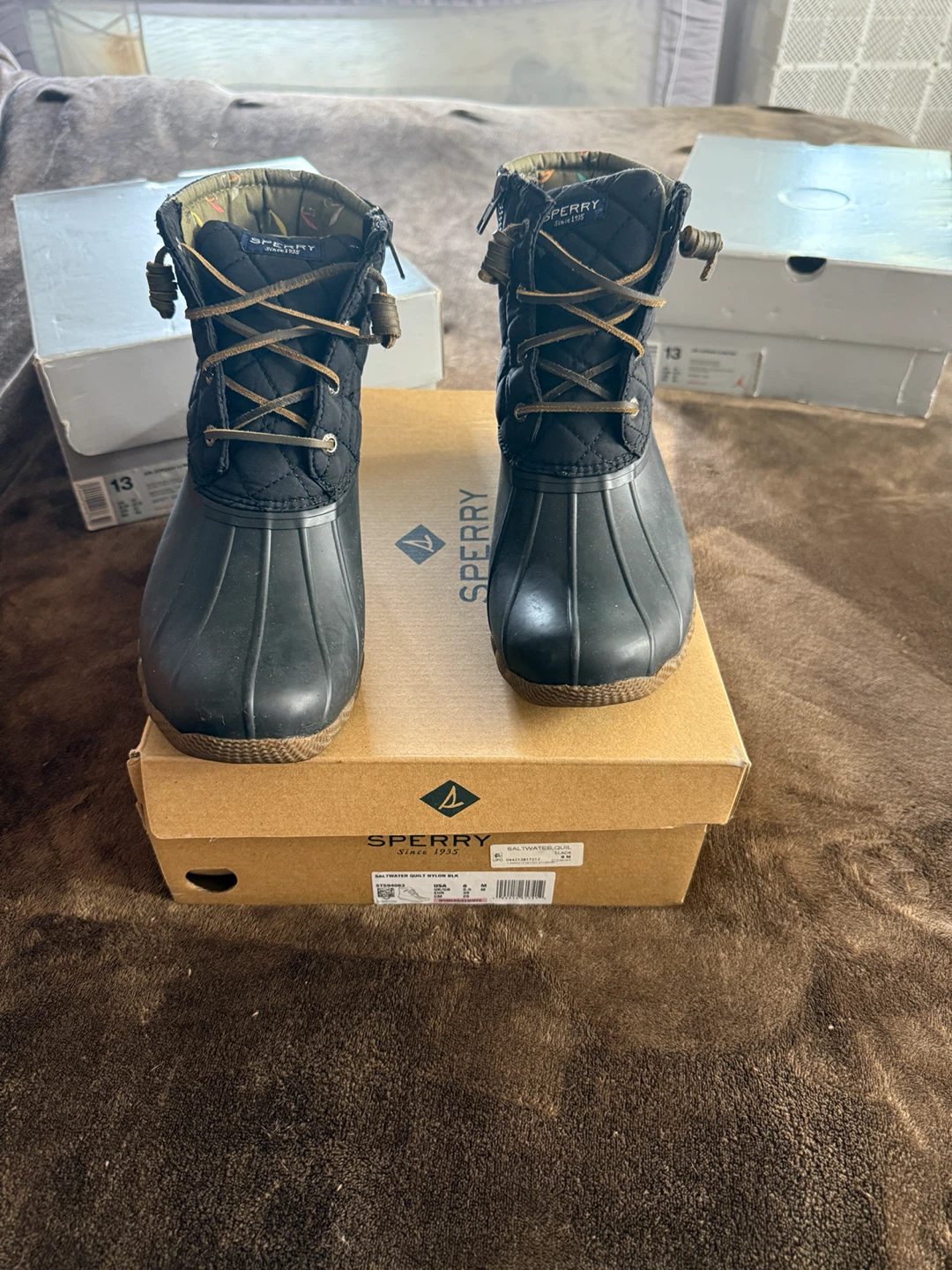 Sperry Saltwater Quilted Nylon Duck Boots Size 8 - photo 2