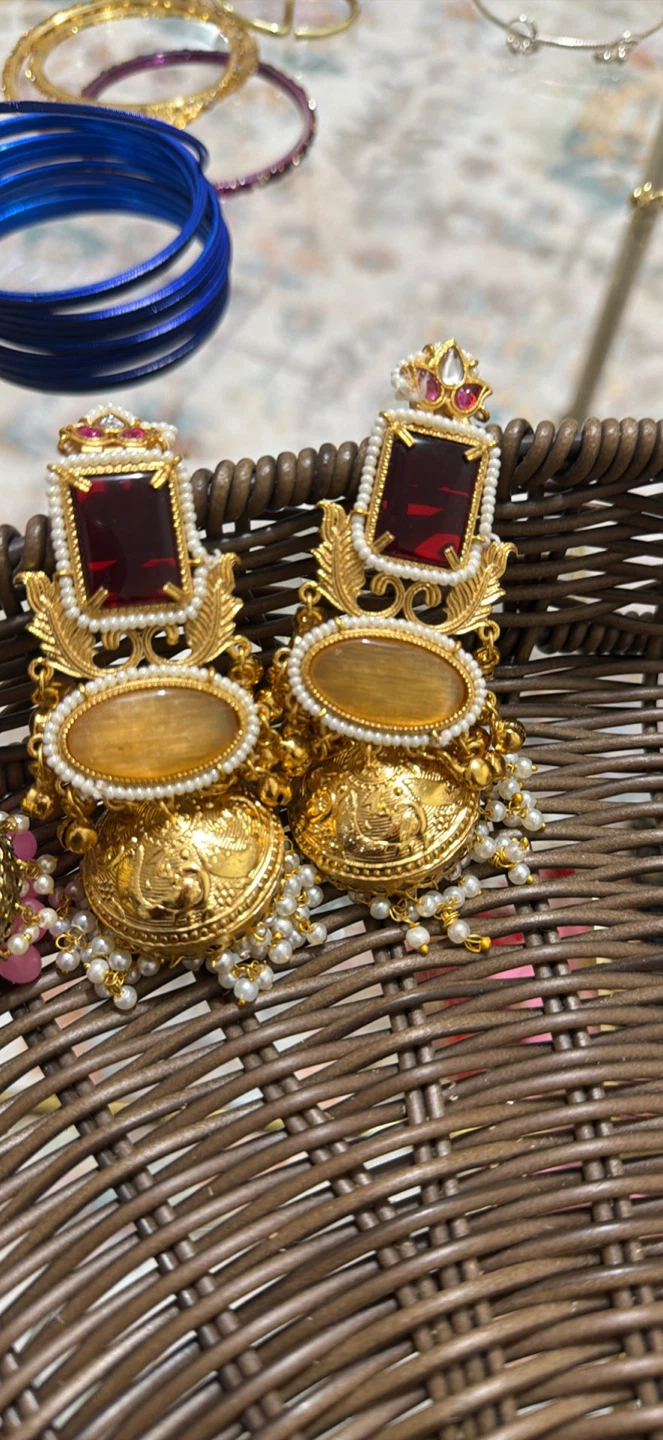 Gold plated earrings