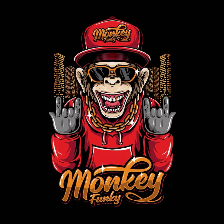 Monkey Funky T-Shirt Black M