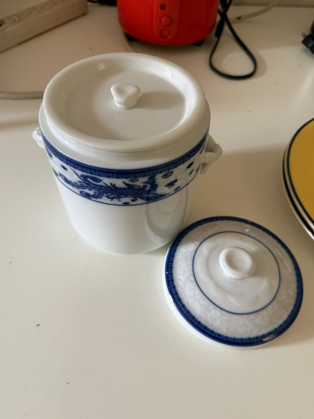 Chinese Blue and White Porcelain Lidded Jar / Soup Crock - photo 2