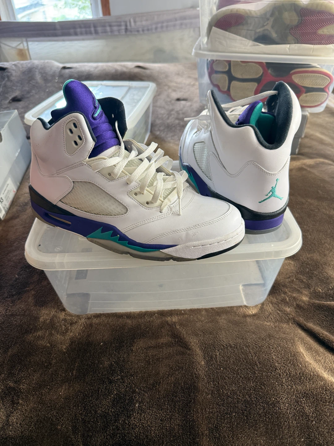 Air Jordan 5 "Grape" Sneakers - photo 2