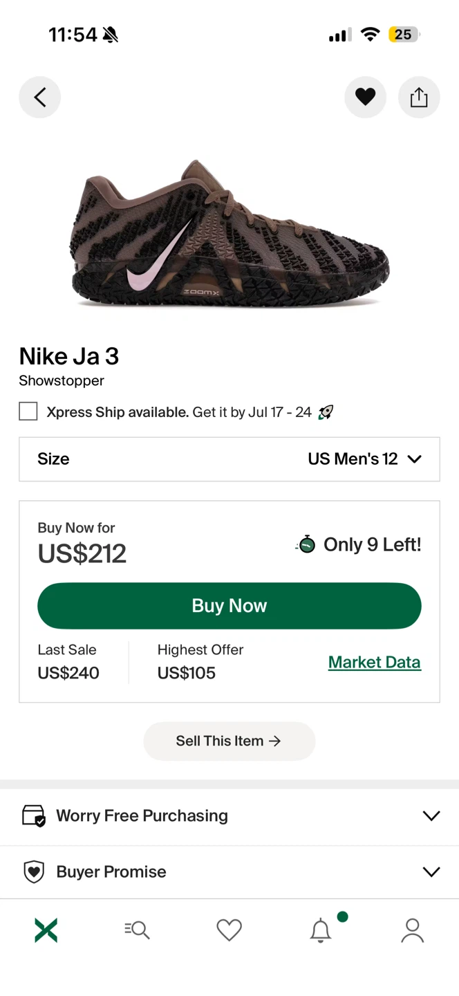 Nike Ja 3 "Showstopper" US Men's 12