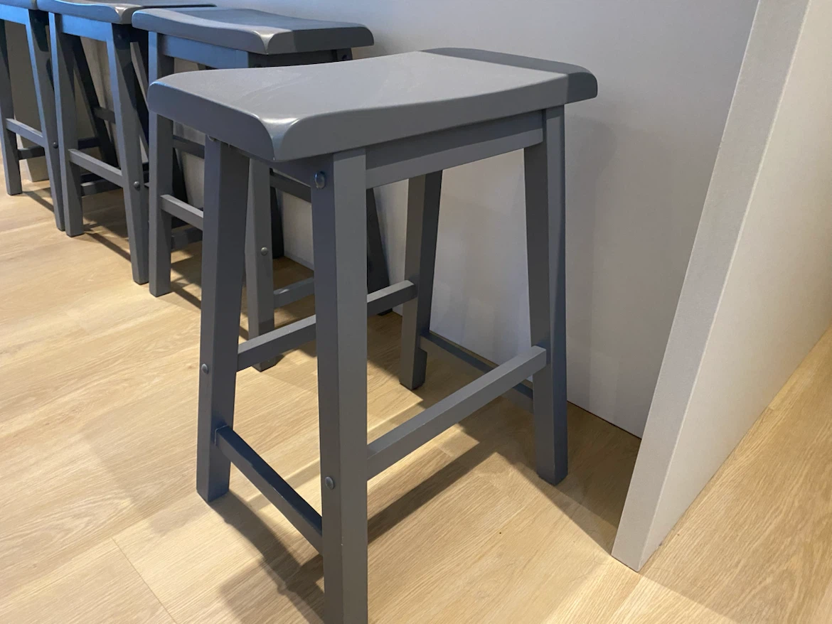 Set of 4 Grey Counter Height Stools