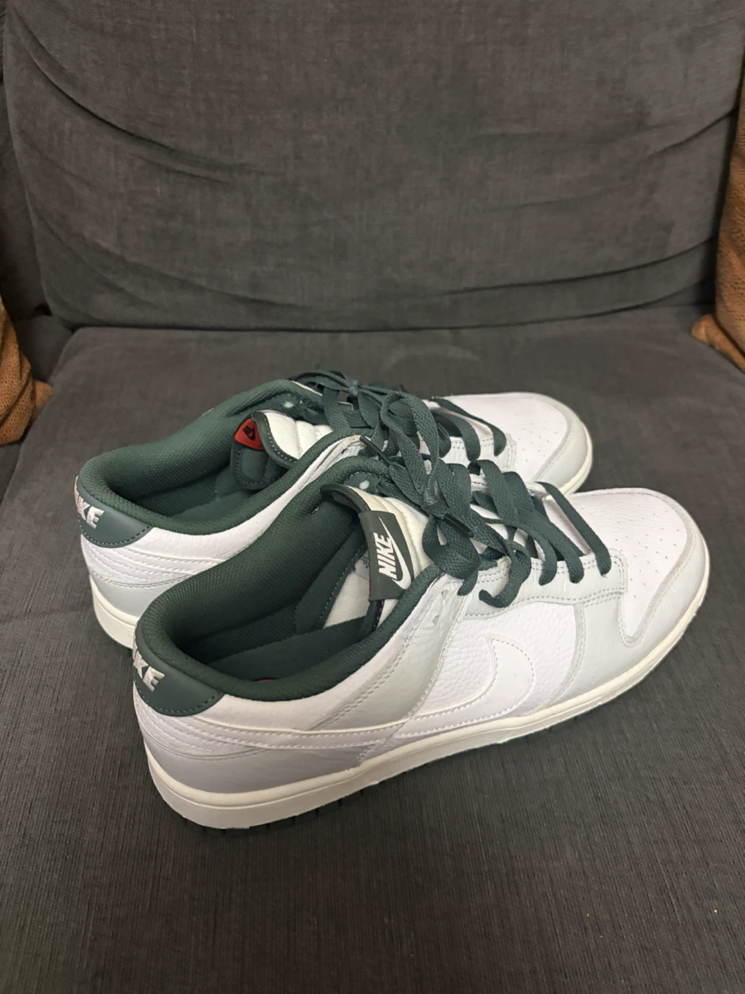 Nike Dunk Low Grey Green Sneakers - photo 2