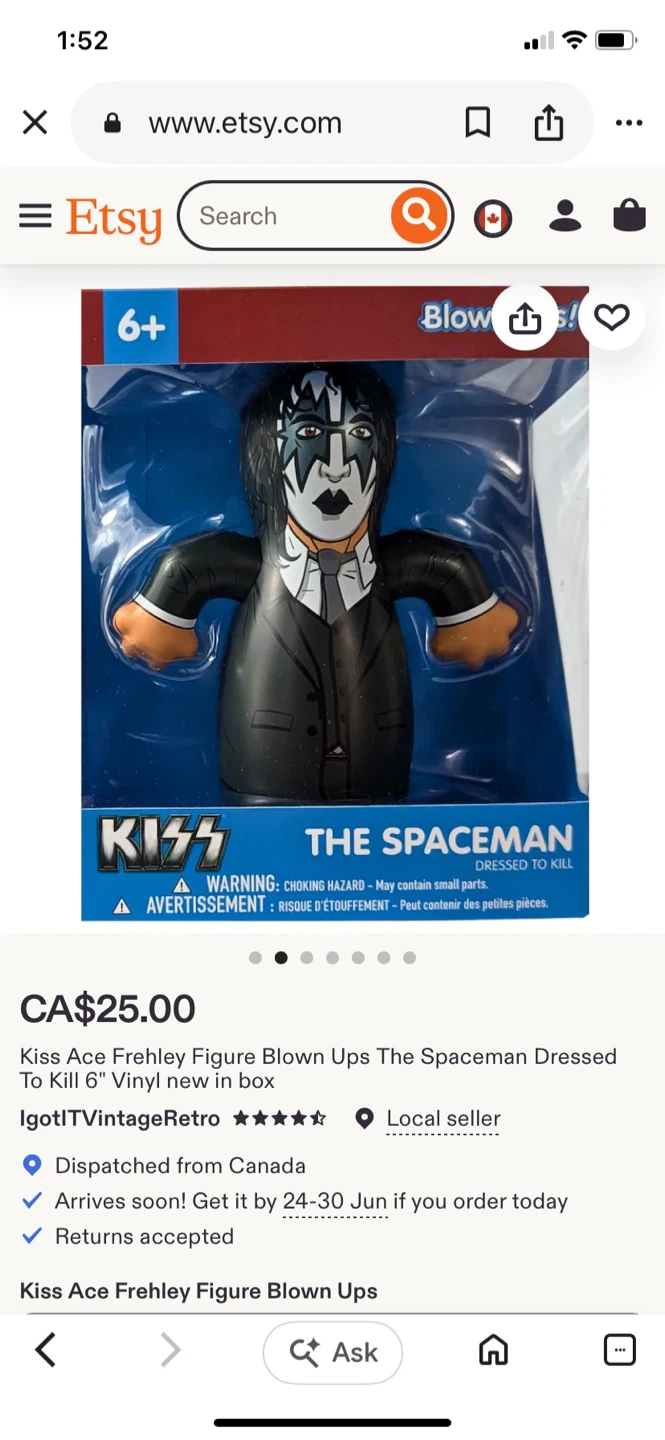 KISS The Spaceman Blown Ups Figure. All for $30 - photo 2