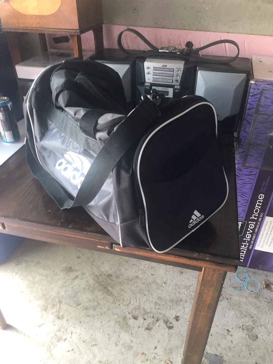 Adidas Black Duffel Bag