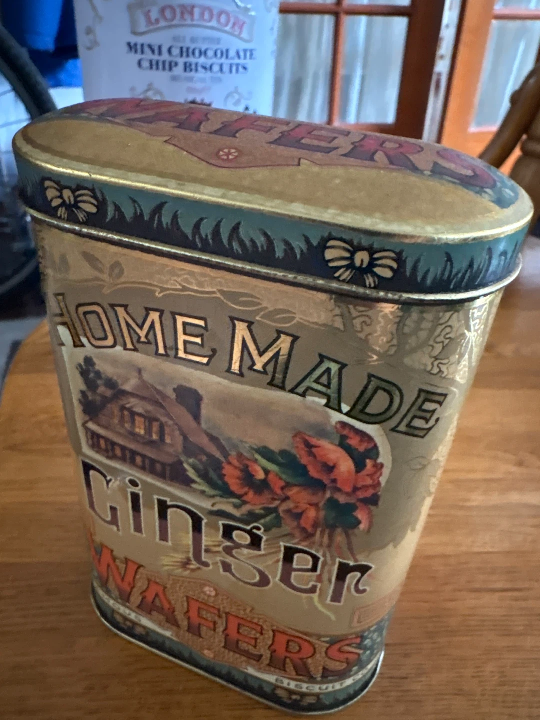 Vintage Home Made Ginger Wafers Tin