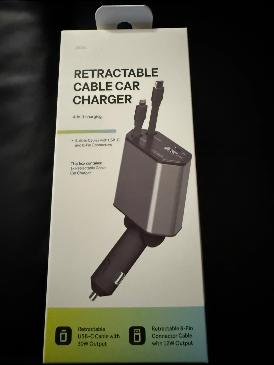 Retractable Cable Car Charger - 4-in-1 Charging - photo 2
