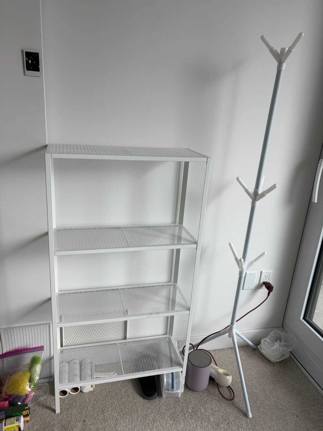 IKEA White 4-Tier Metal Shelf