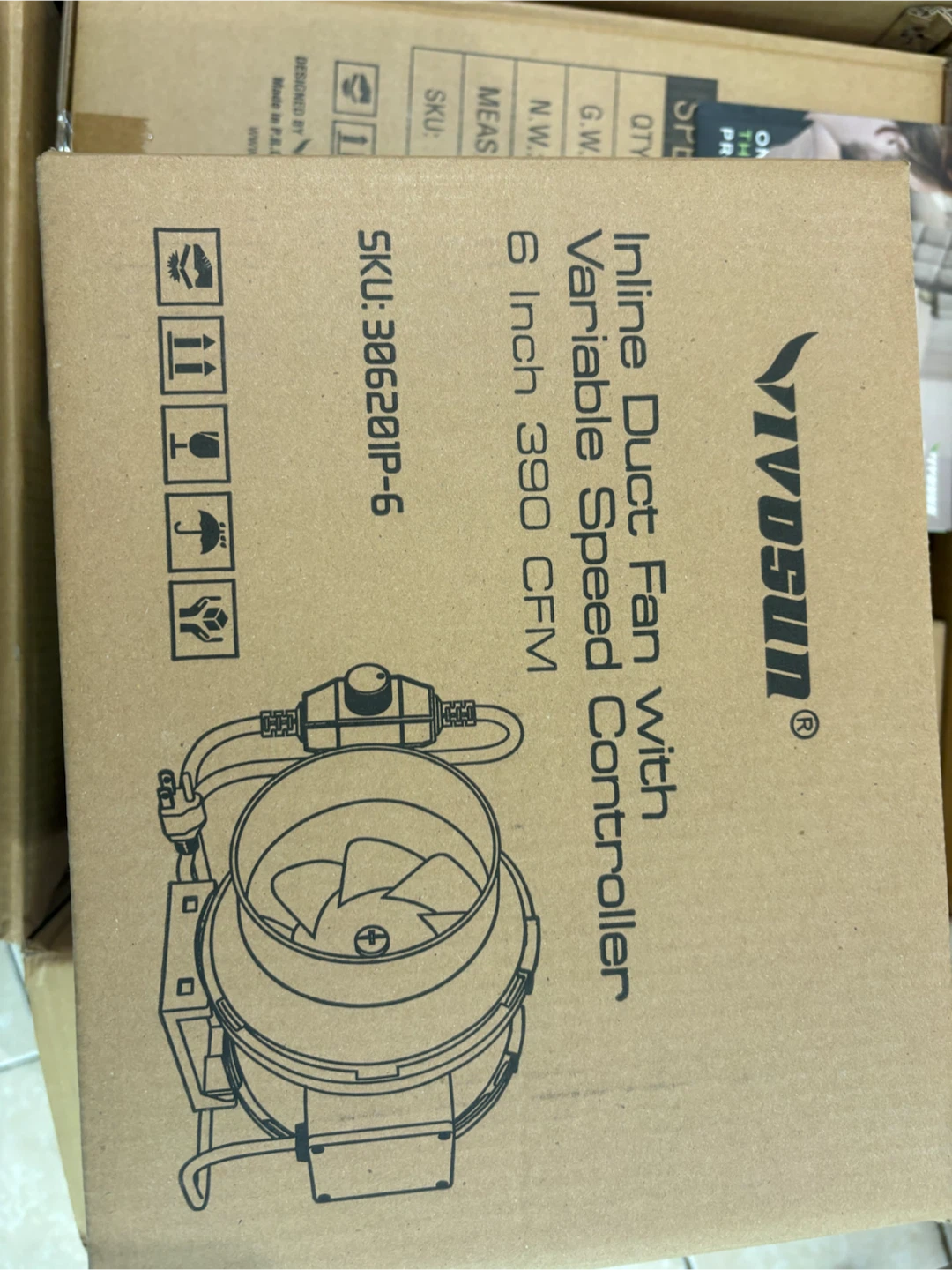 VIVOSUN 6 Inch Inline Duct Fan with Variable Speed Controller - photo 2