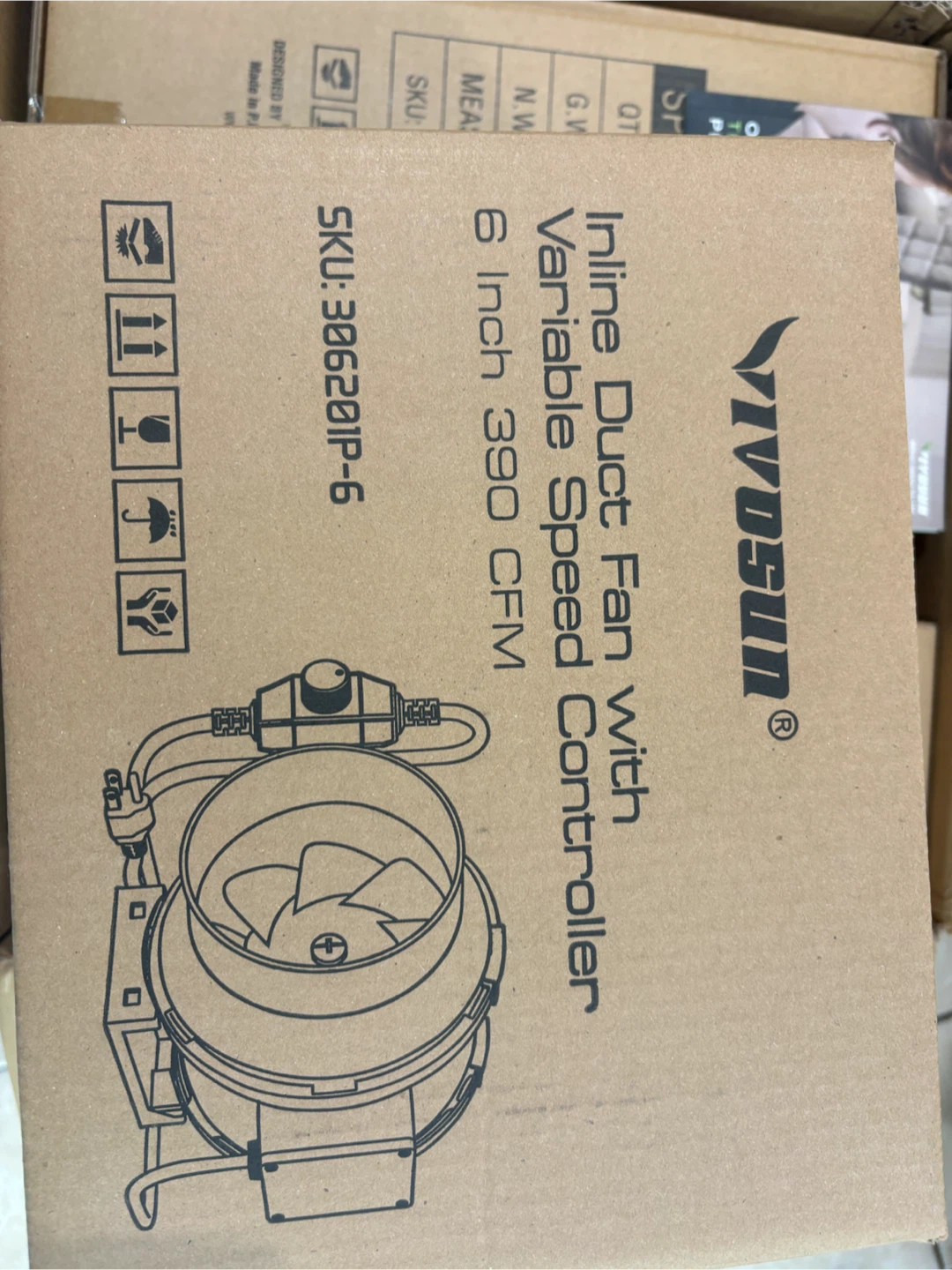 VIVOSUN 6 Inch Inline Duct Fan with Variable Speed Controller - photo 3