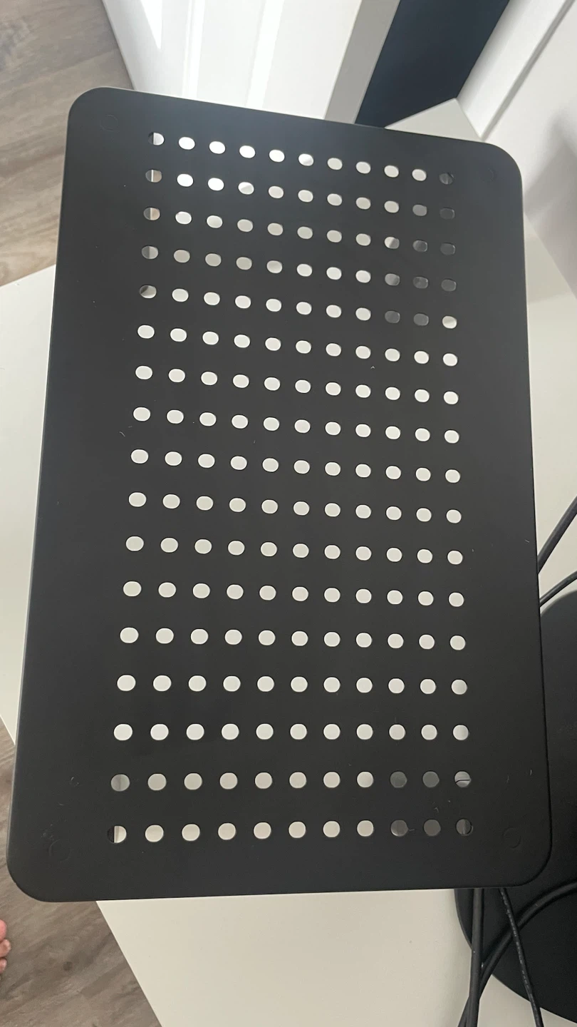 Black Monitor Riser Stand with Perforated Top - photo 2