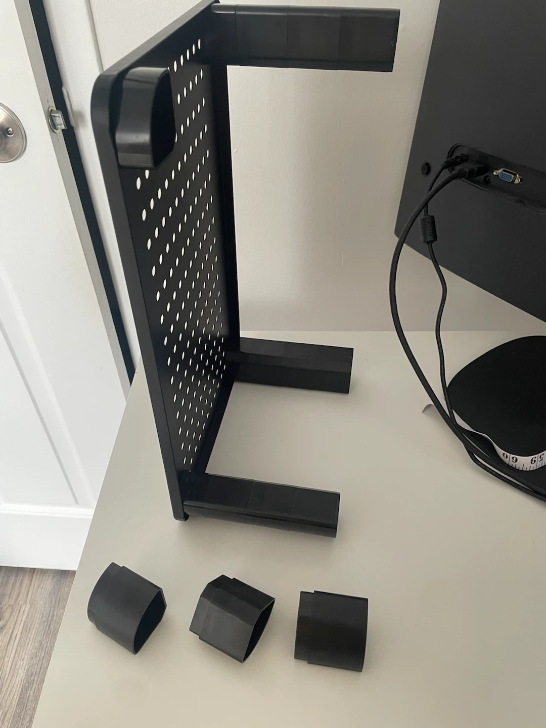 Black Monitor Riser Stand with Perforated Top - photo 4