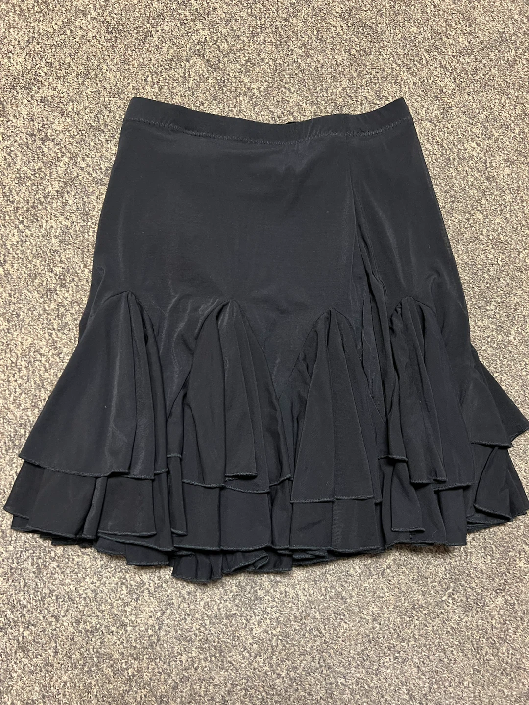 Black tiered ruffle skirt