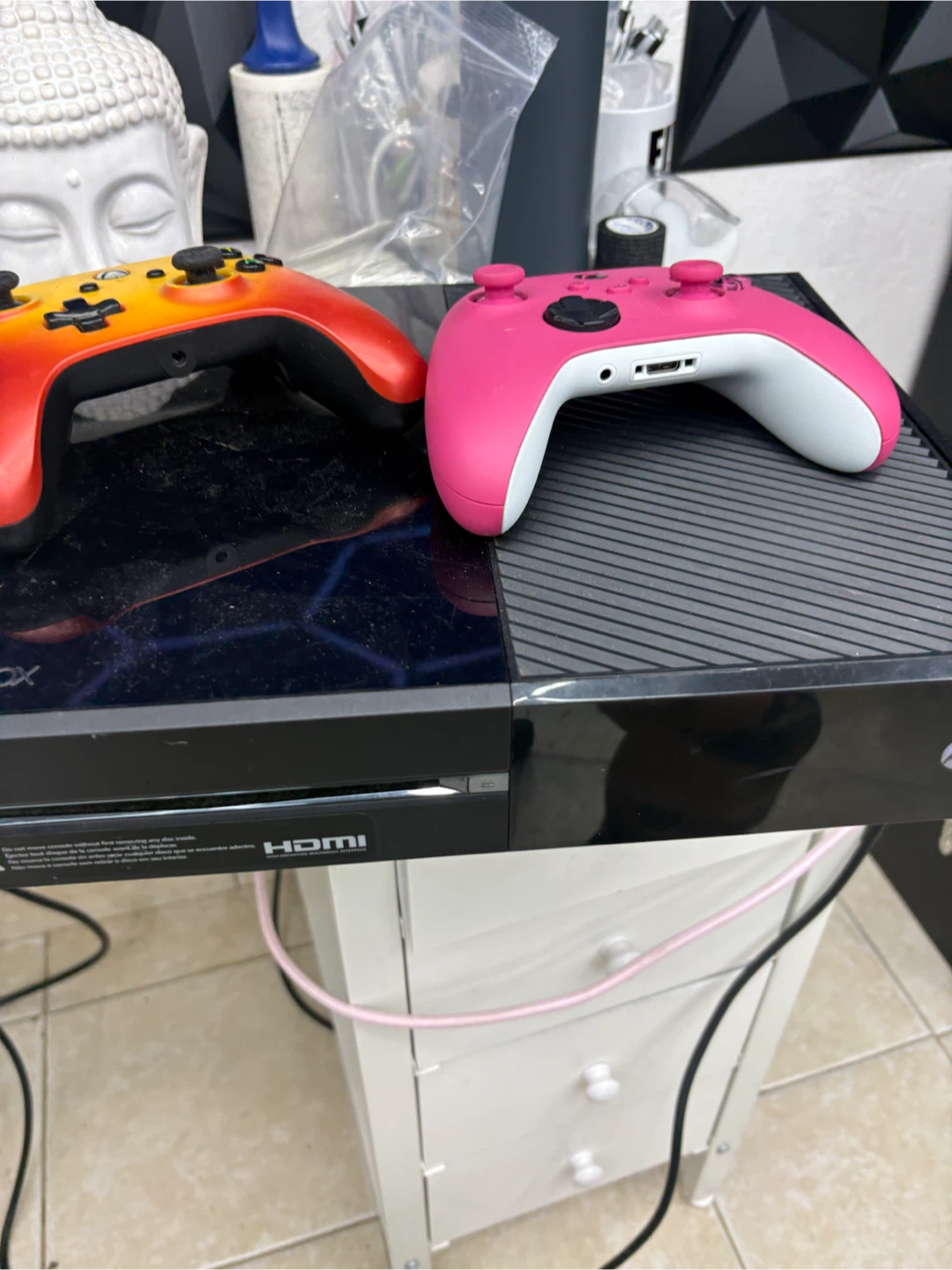 Xbox One Console with Two Controllers