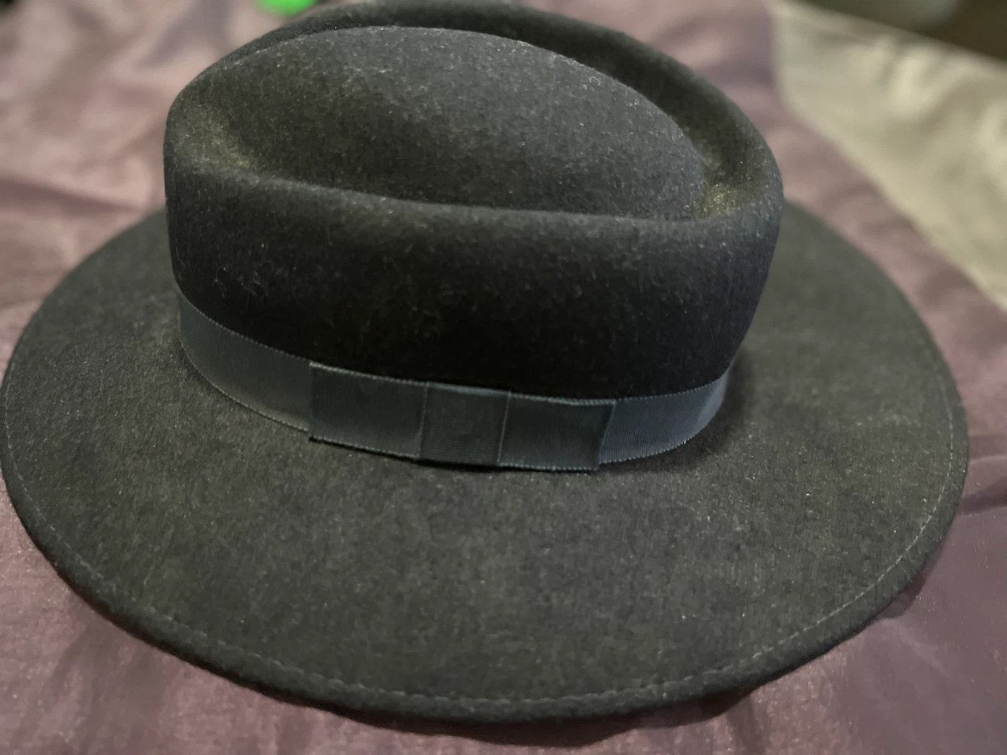 Black Felt Fedora Hat