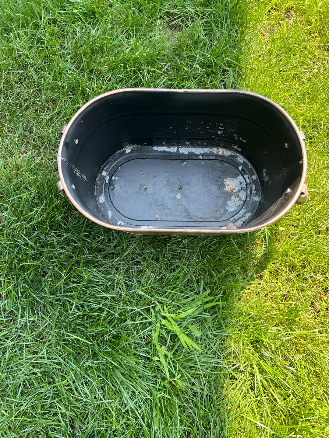 Oval Metal Planter with Rope Handles - photo 4