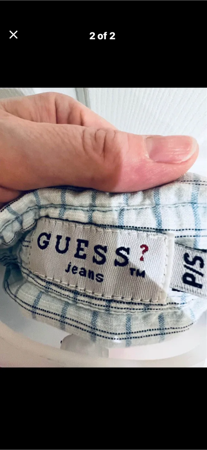 Guess Jeans Sleeveless Plaid Button-Up Shirt - photo 2
