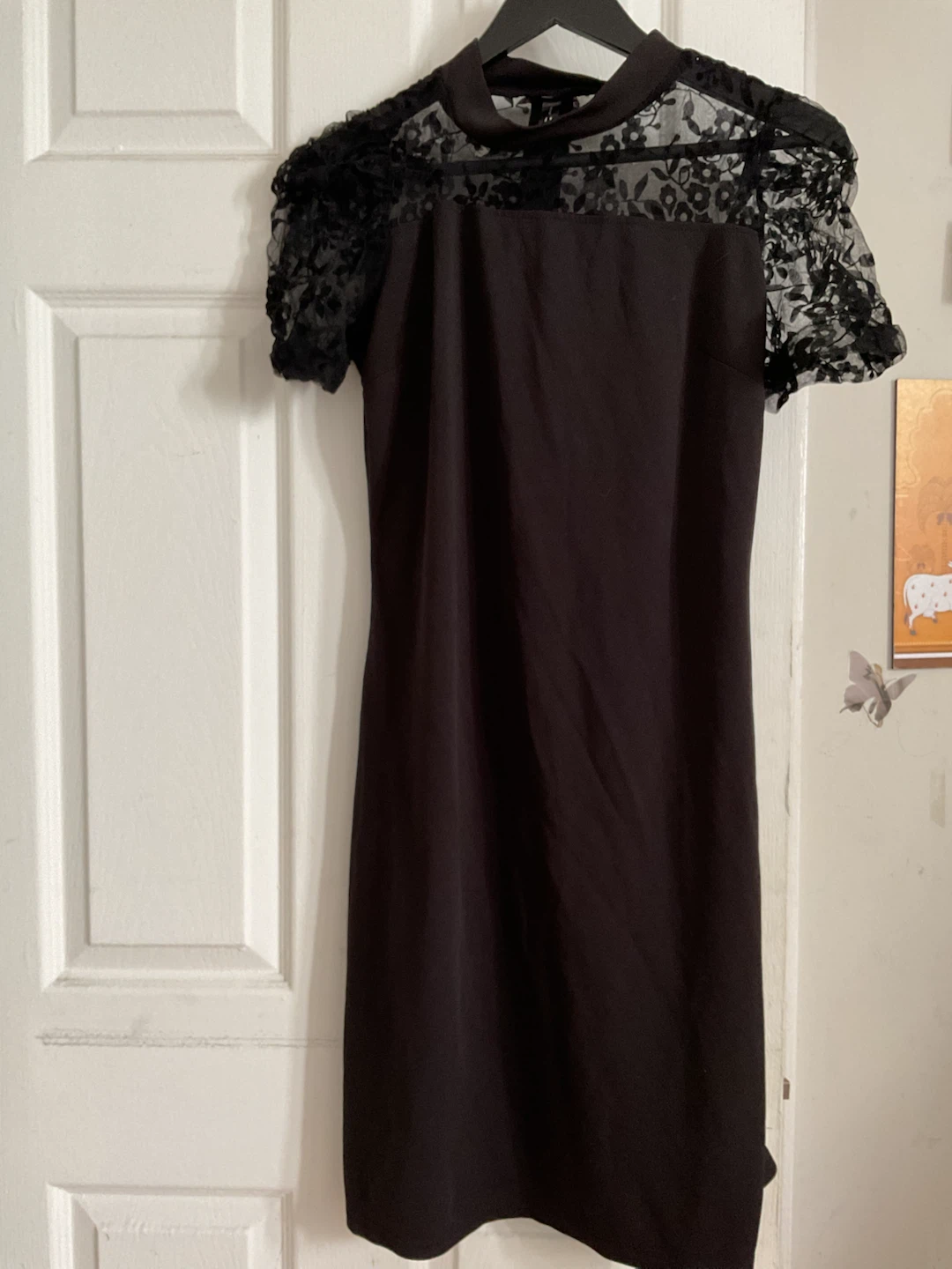 Black Lace Detail Dress