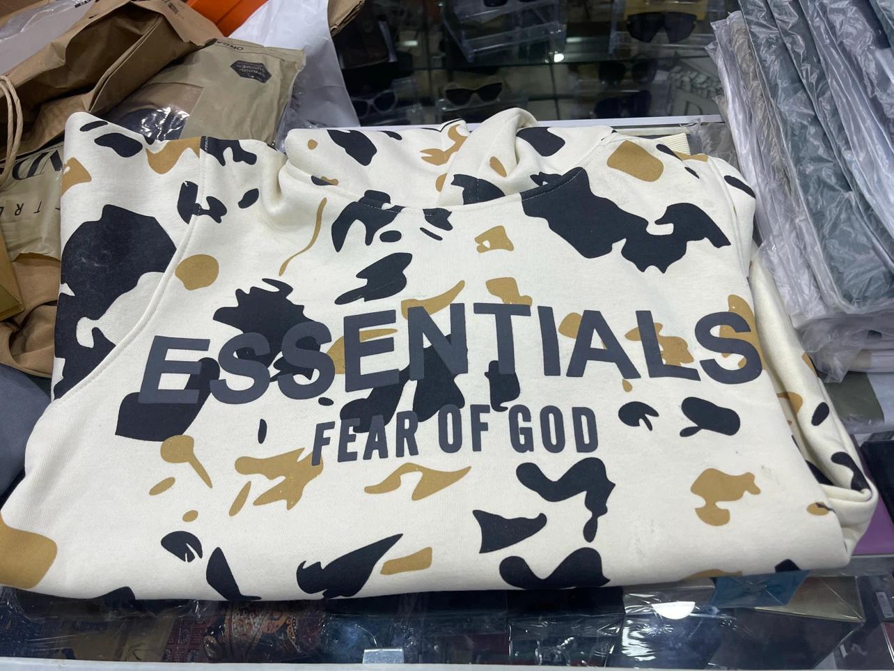 Fear of God Essentials Hoodie Camo