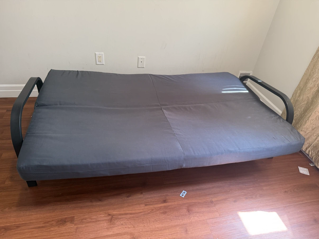 Grey Futon Sofa - photo 4