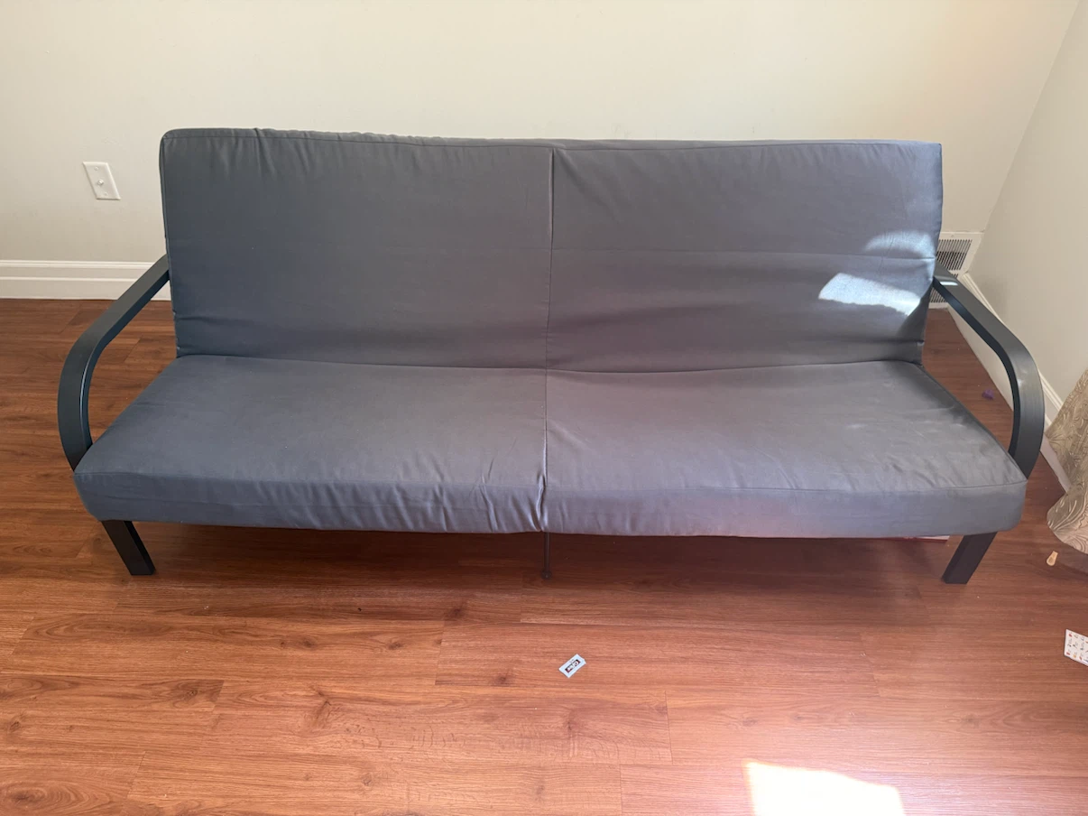 Grey Futon Sofa - photo 5