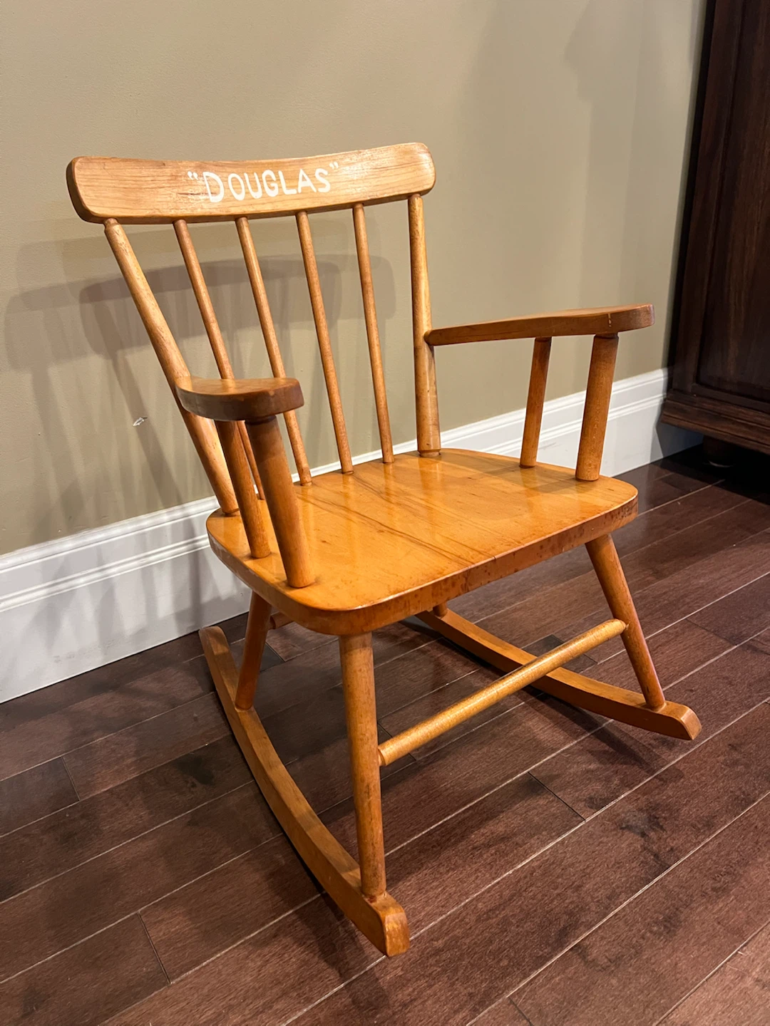 Vintage Wooden Plant Stand/Repurposed Toddler Rocking Chair