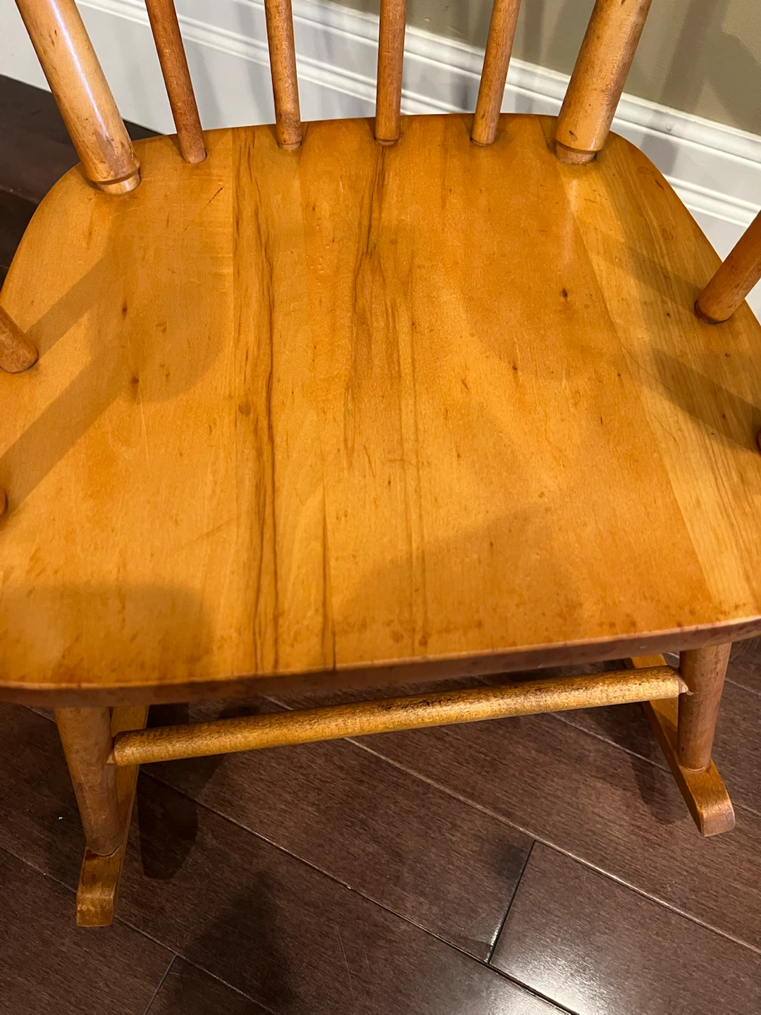 Vintage Wooden Plant Stand/Repurposed Toddler Rocking Chair - photo 5
