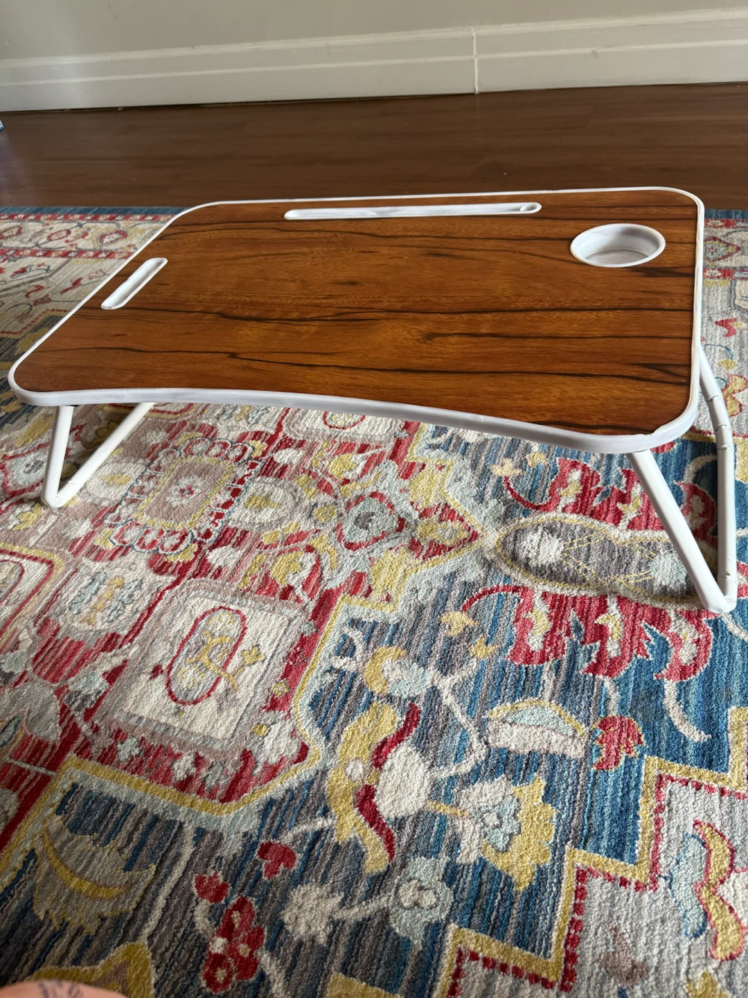 Portable Laptop Bed Tray Table with Cup Holder