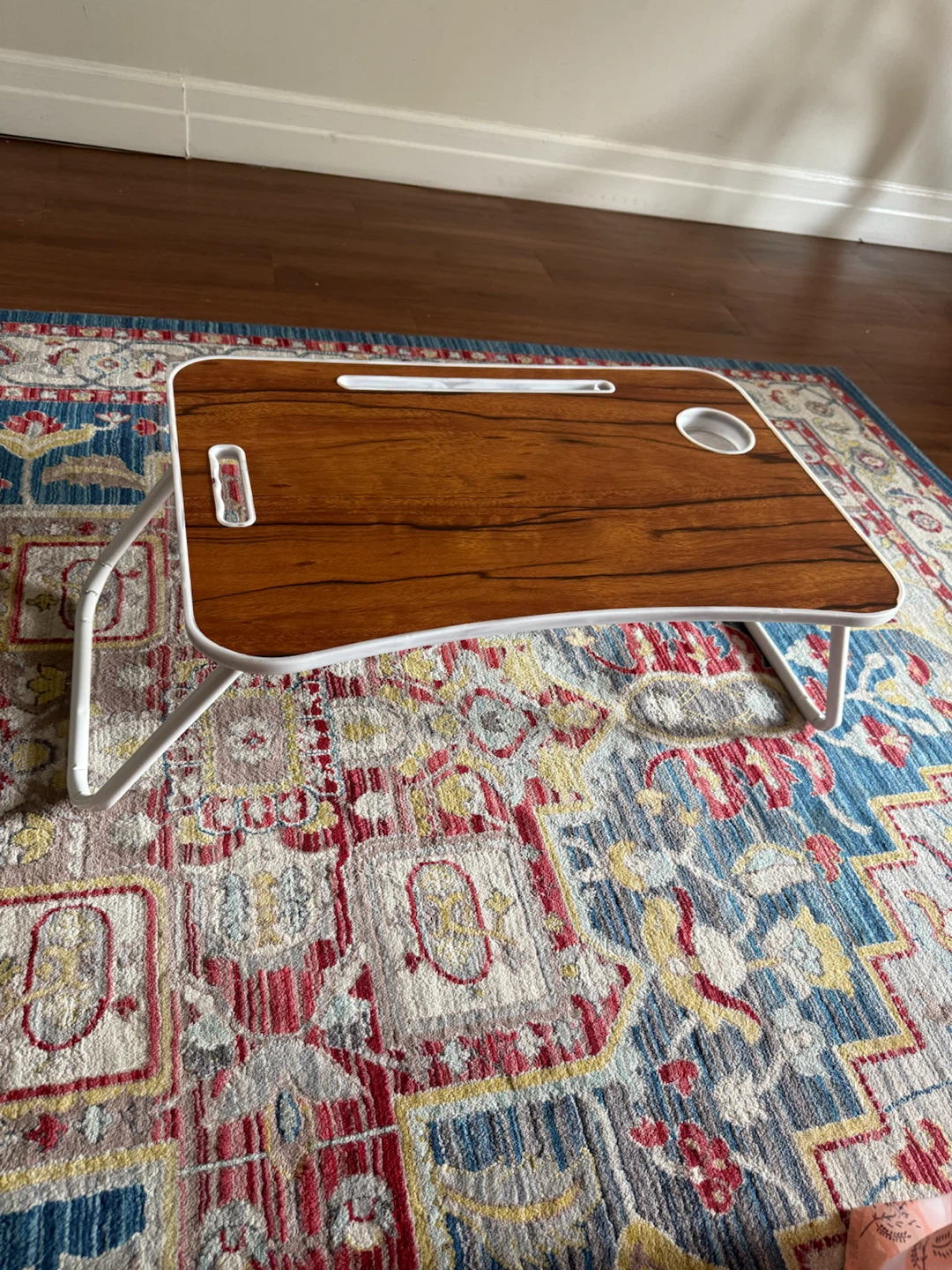 Portable Laptop Bed Tray Table with Cup Holder - photo 2
