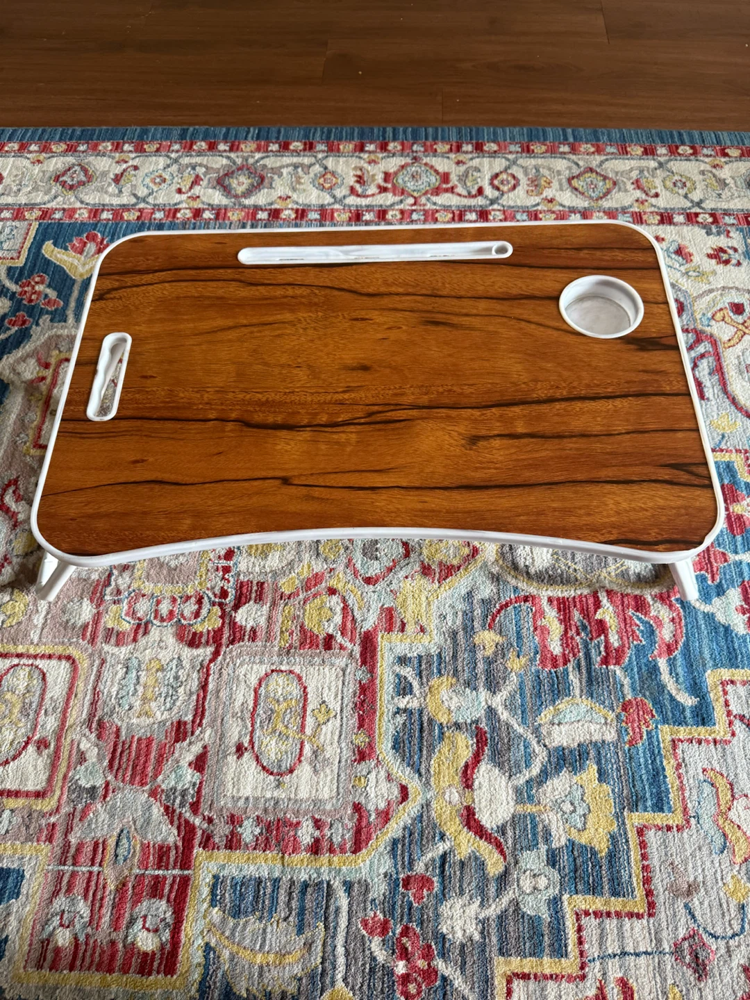 Portable Laptop Bed Tray Table with Cup Holder - photo 3