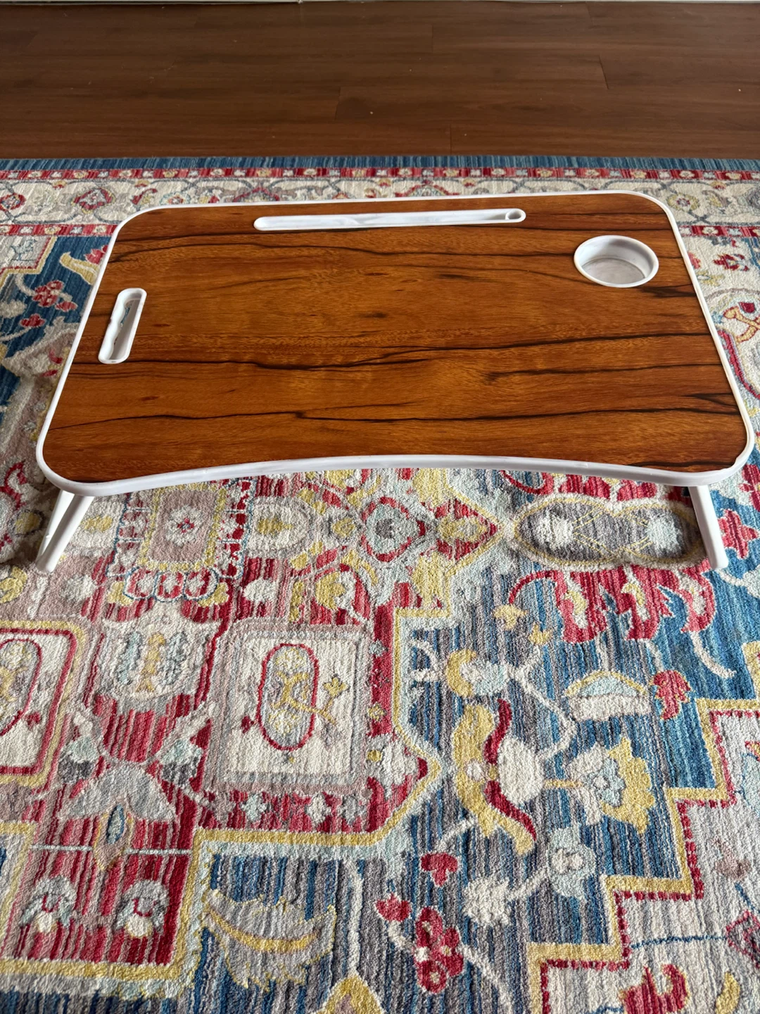 Portable Laptop Bed Tray Table with Cup Holder - photo 4