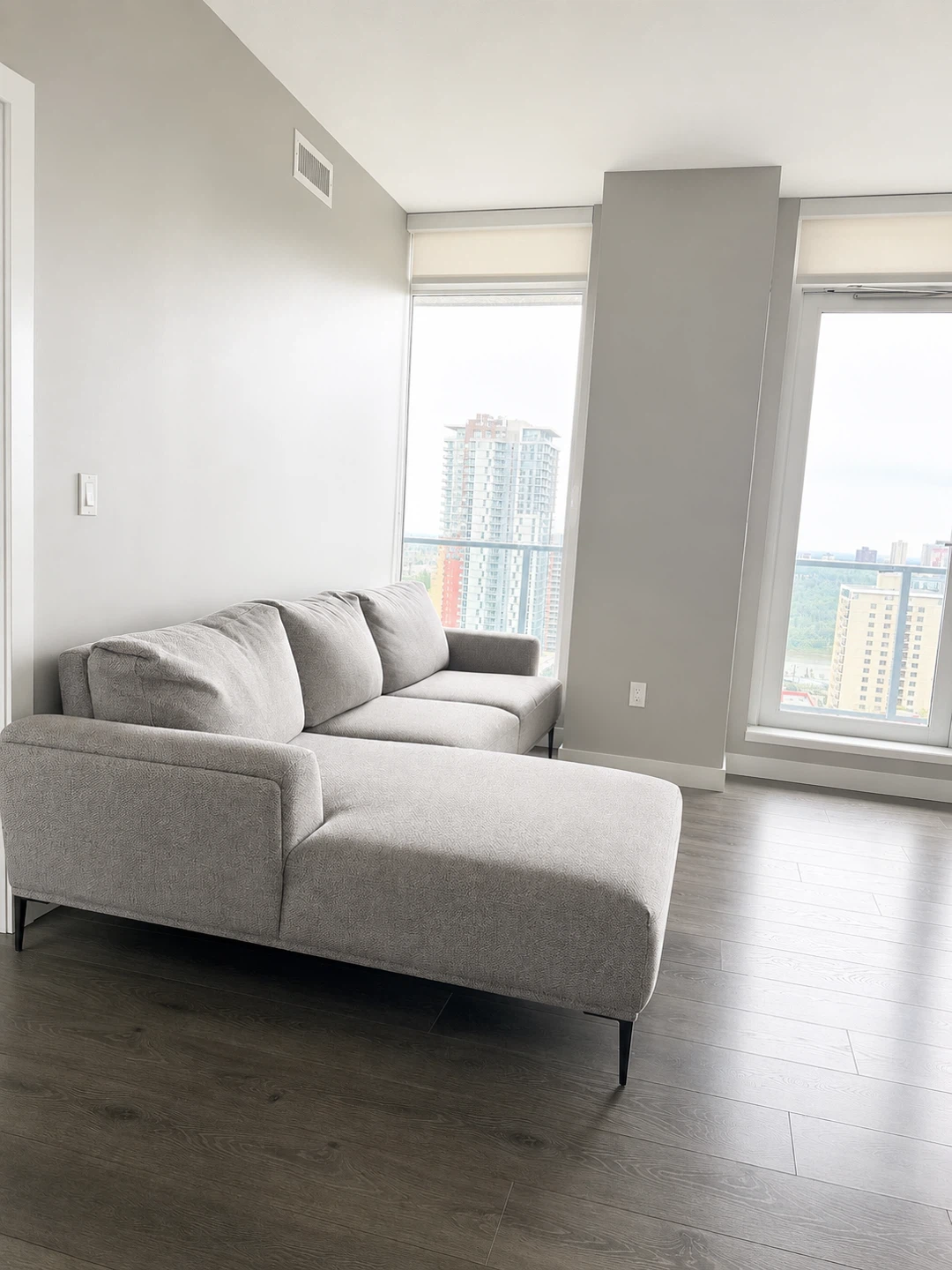Grey Sectional Sofa with Chaise