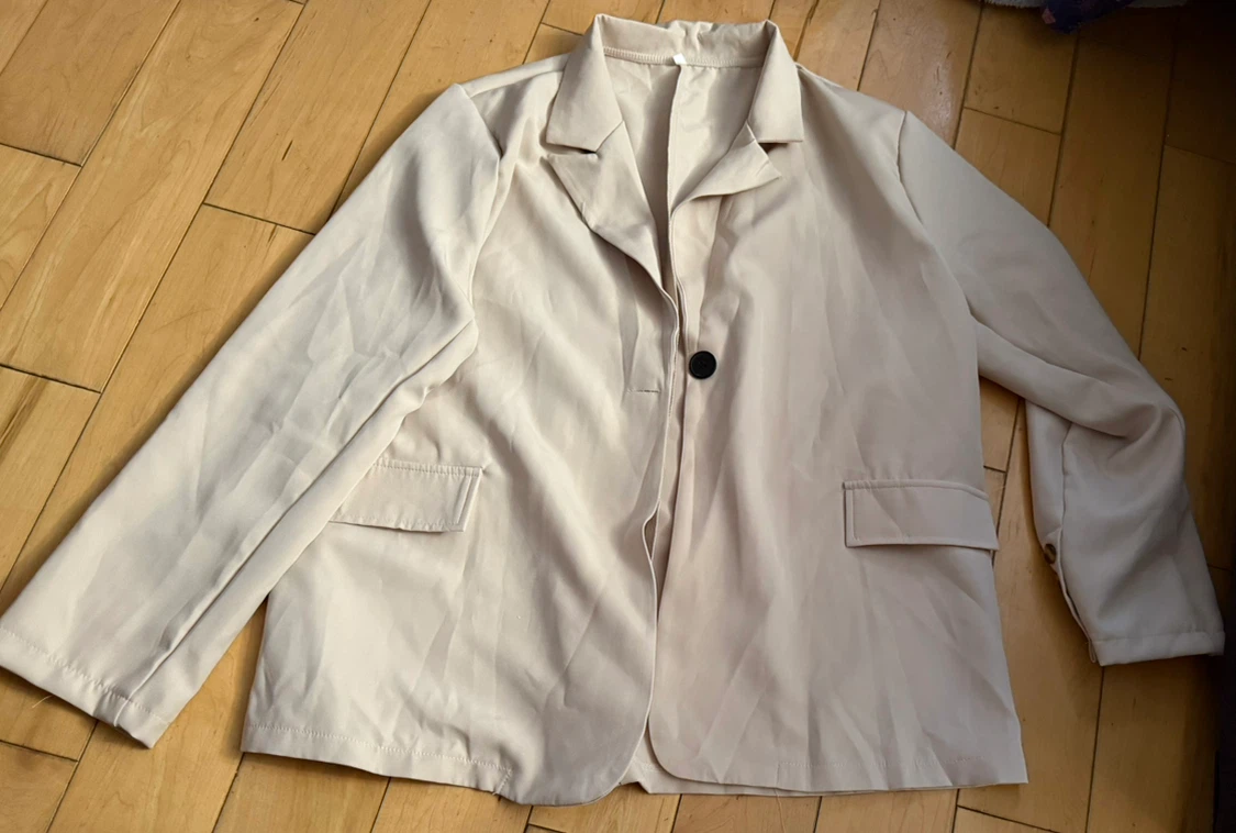 Beige Pants and Blazer Set size 2x fits more like xl