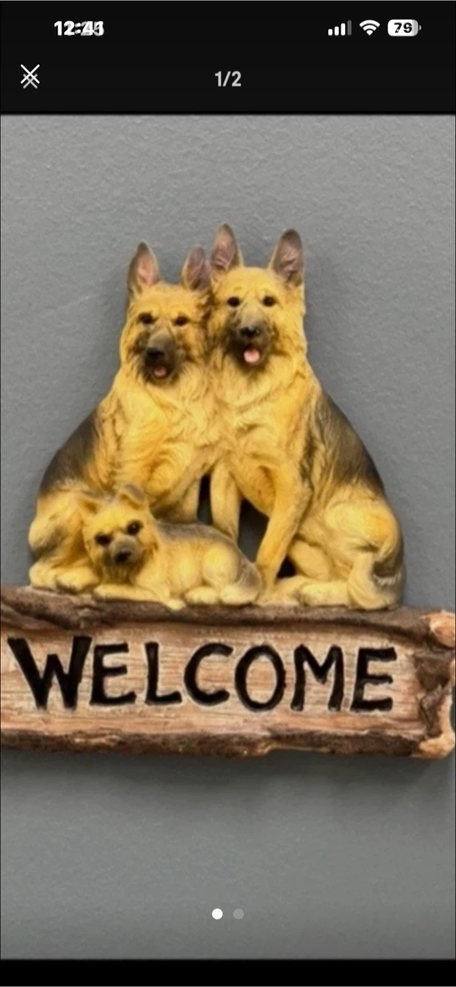 German Shepherd Welcome Sign Wall Decor