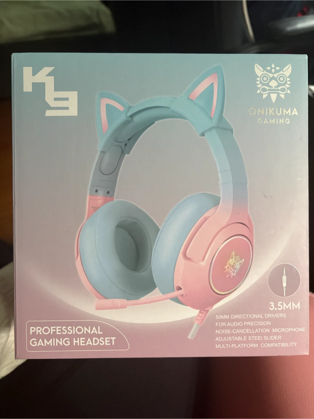 ONIKUMA Professional Gaming Headset K9 Pink/Blue