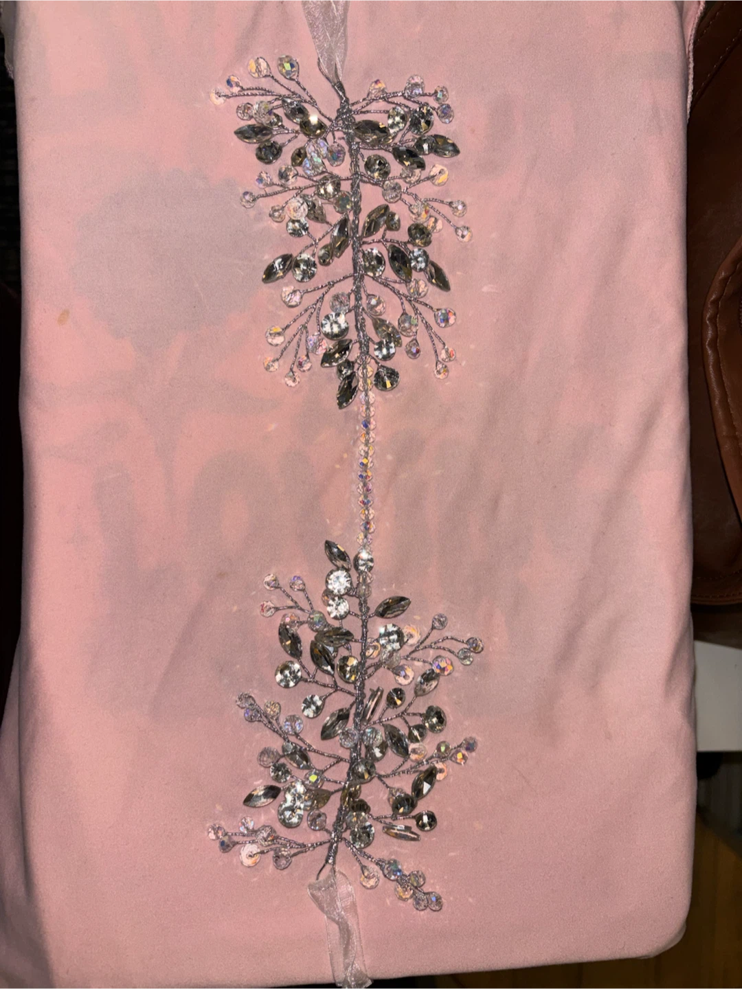 Beaded Hair Vine with Ribbons