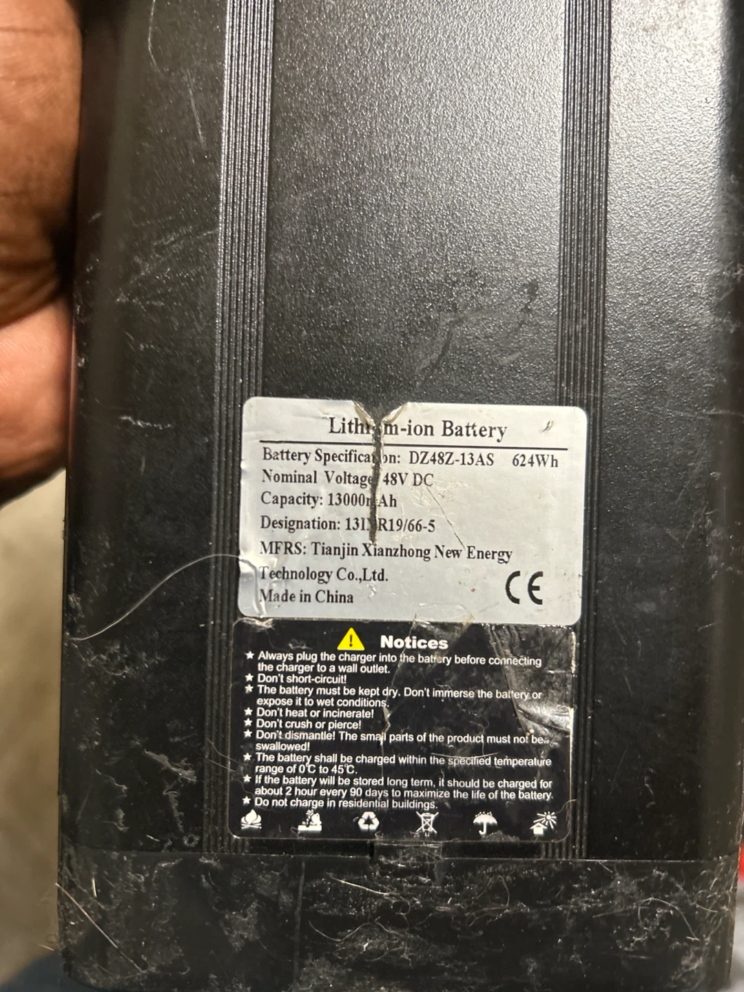 48V Lithium-ion Battery 13000mAh