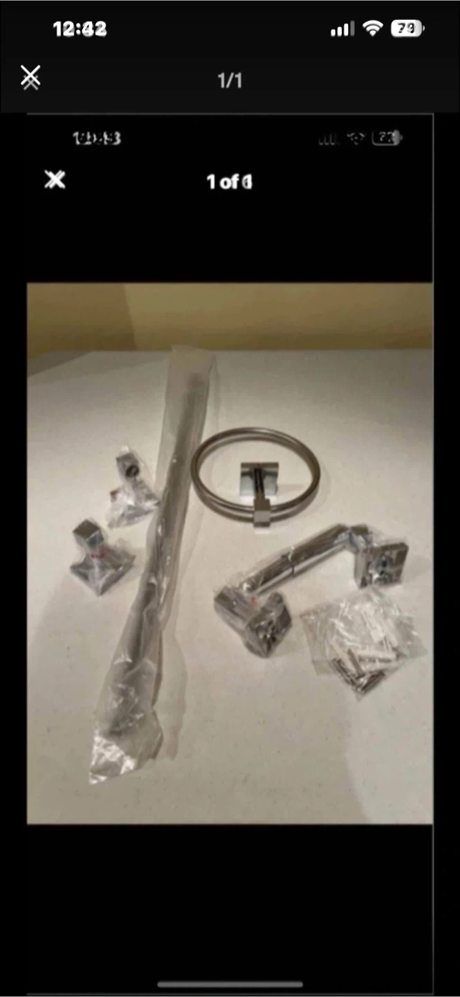 Bathroom Towel Bar & Ring Set