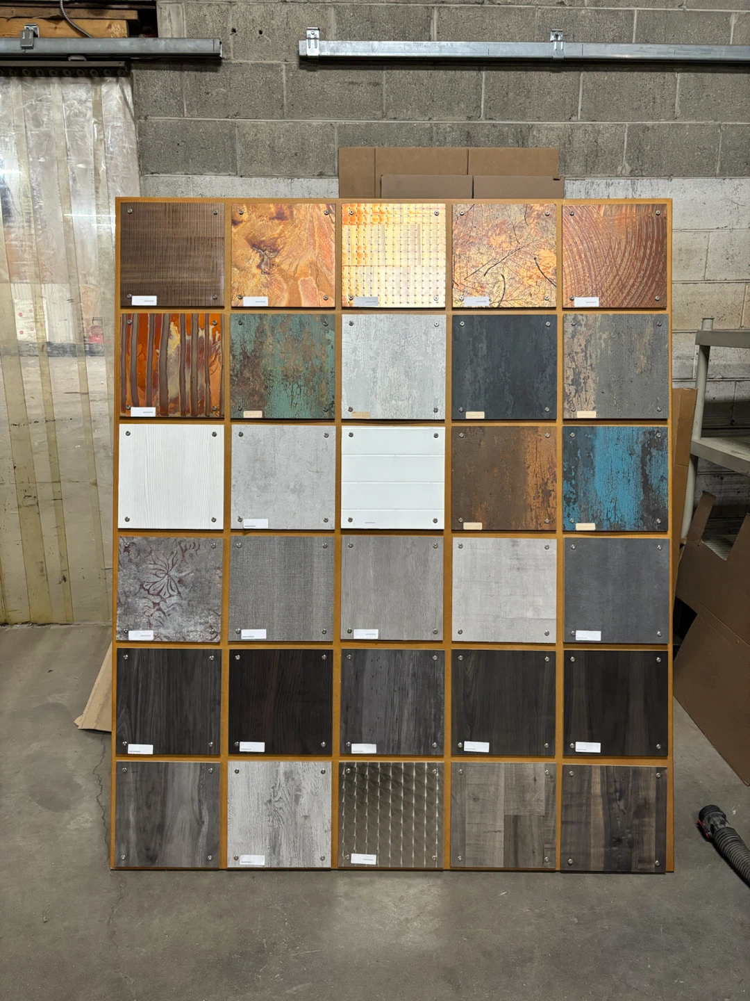 Wood Grain and Texture Sample Display