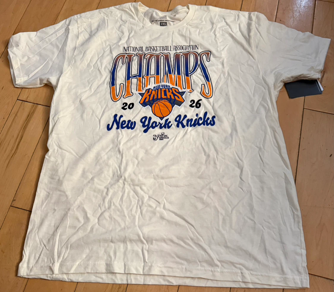 New York Knicks NBA Champions 2026 T-Shirt 2XL