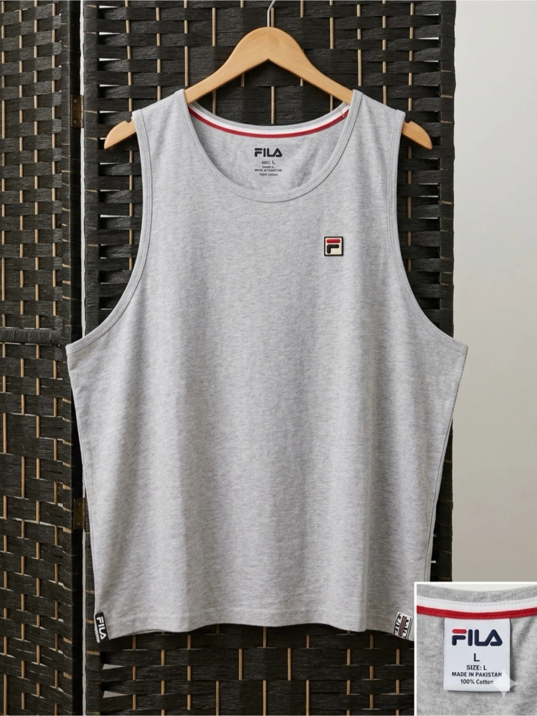 Fila Men's Gray Tank Top - Size L