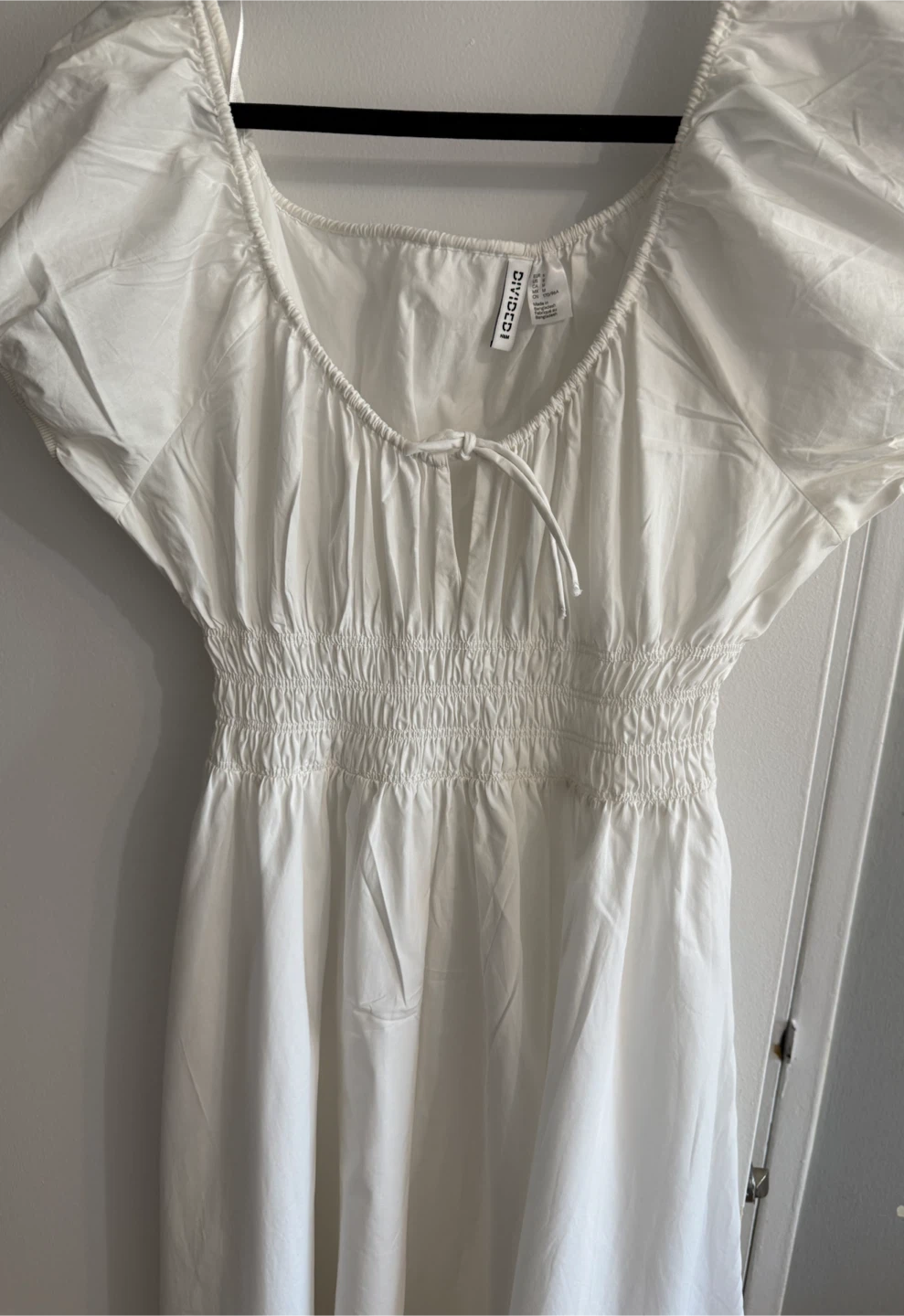 H&M Divided White Puff Sleeve Dress - Size M - photo 2