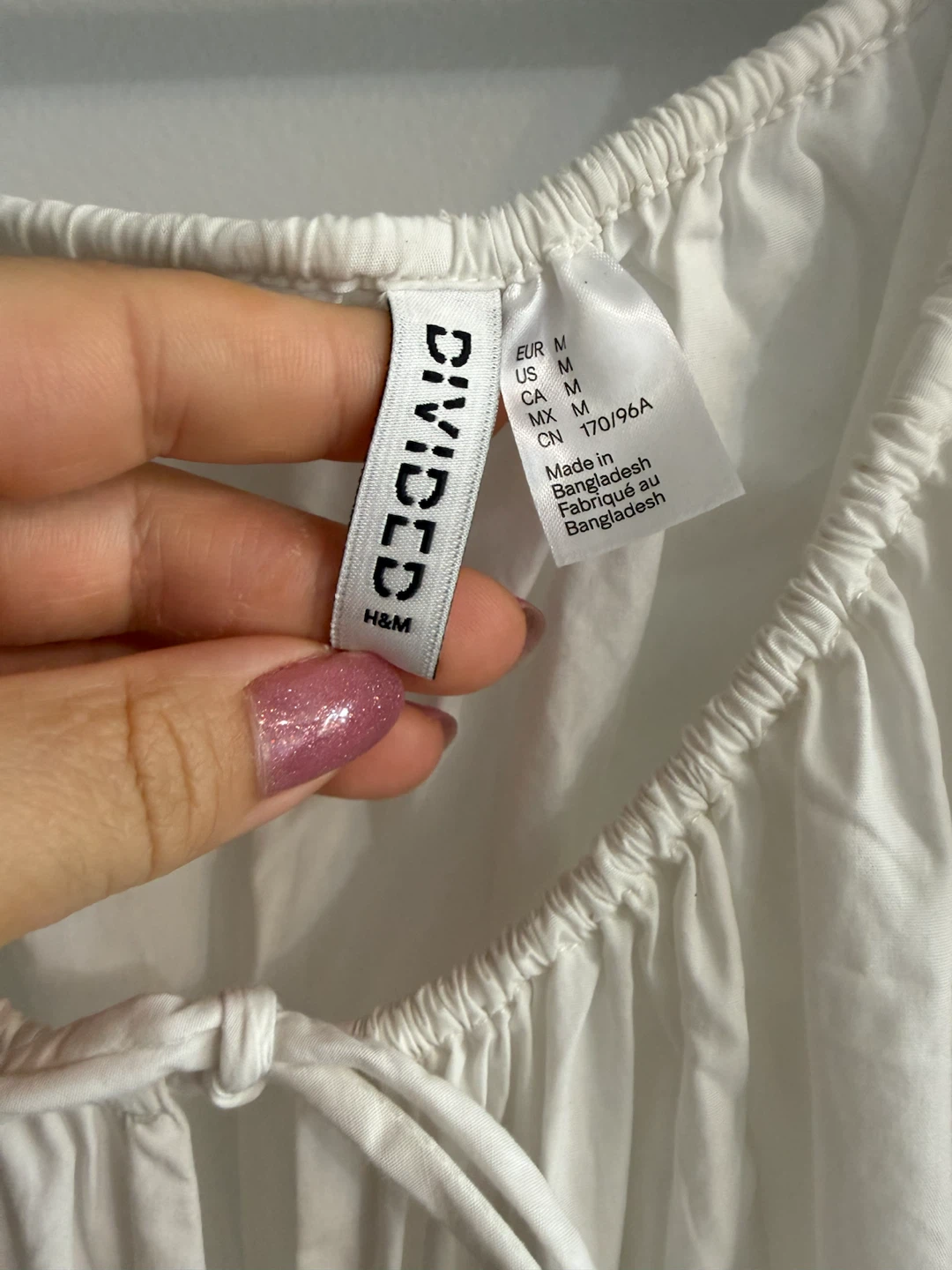 H&M Divided White Puff Sleeve Dress - Size M - photo 4