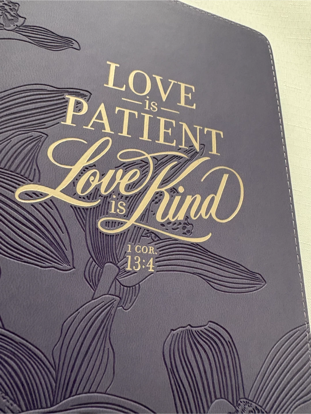 Purple Journal "Love is Patient, Love is Kind" Bible Verse - photo 2