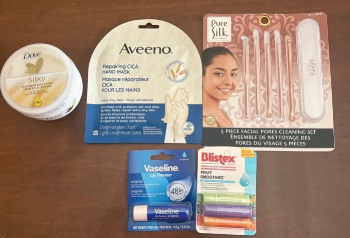 Cosmetics: Dove, Aveeno, Pure Silk, etc.. (All for Free)