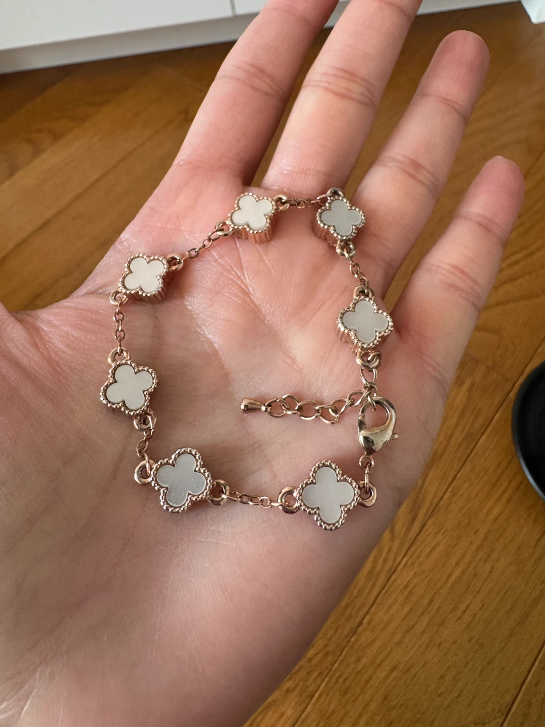 Four clover leaf bracelet (rose gold)